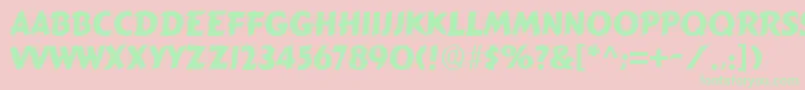 SignboardRegular Font – Green Fonts on Pink Background