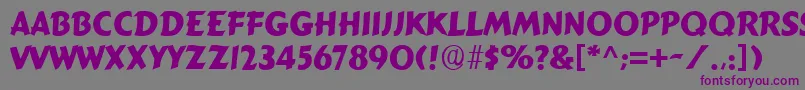 SignboardRegular-fontti – violetit fontit harmaalla taustalla
