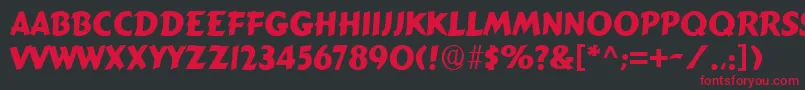 SignboardRegular Font – Red Fonts on Black Background