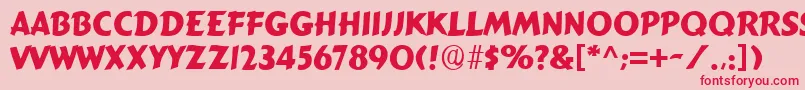 Police SignboardRegular – polices rouges sur fond rose