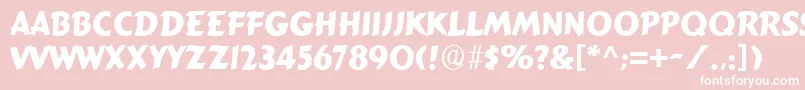 SignboardRegular Font – White Fonts on Pink Background