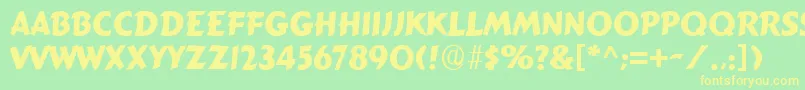 SignboardRegular Font – Yellow Fonts on Green Background