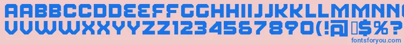 Шрифт FearFactor – синие шрифты на розовом фоне