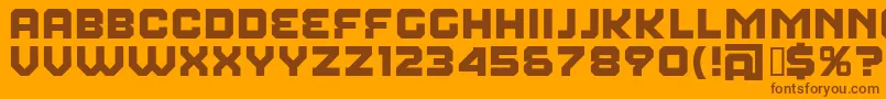 FearFactor Font – Brown Fonts on Orange Background