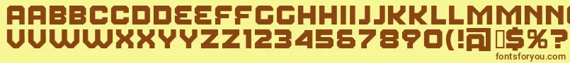 FearFactor Font – Brown Fonts on Yellow Background