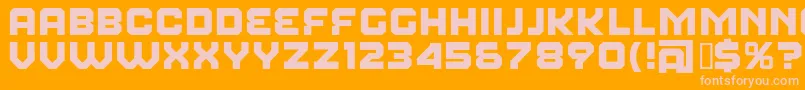 FearFactor Font – Pink Fonts on Orange Background