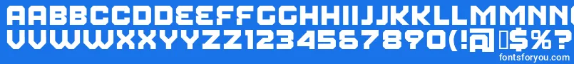 FearFactor Font – White Fonts on Blue Background