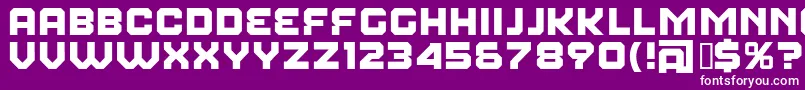 フォントFearFactor – 紫の背景に白い文字