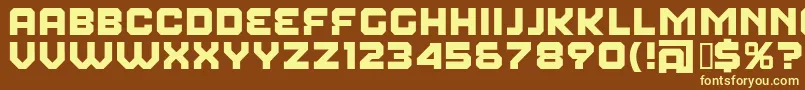 fuente FearFactor – Fuentes Amarillas Sobre Fondo Marrón