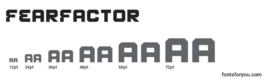 FearFactor Font Sizes