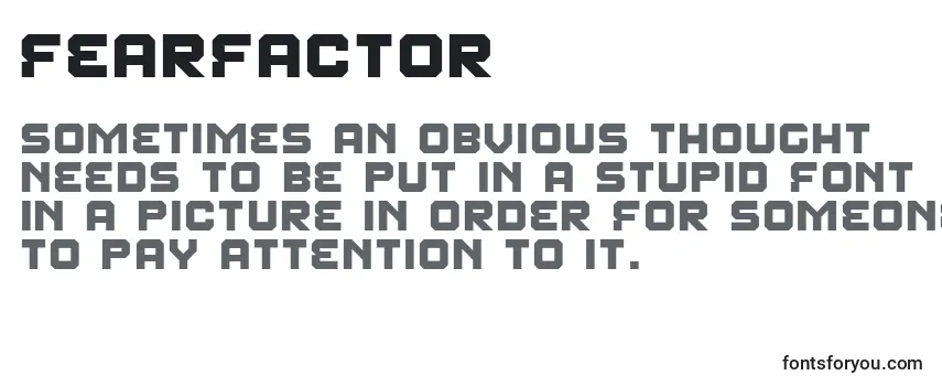 Review of the FearFactor Font