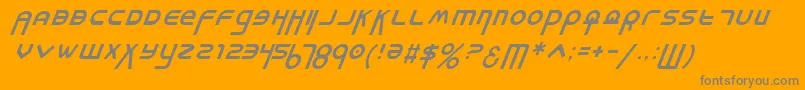 fuente MilkBarItalic – Fuentes Grises Sobre Fondo Naranja