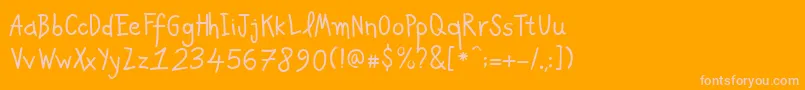 Police PfkidsproGradefive – polices roses sur fond orange