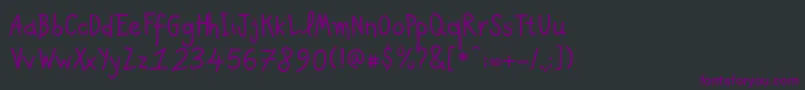 PfkidsproGradefive Font – Purple Fonts on Black Background
