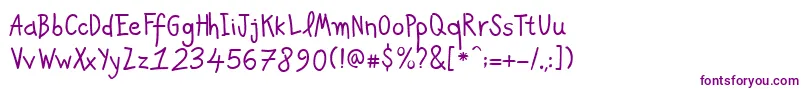 PfkidsproGradefive Font – Purple Fonts on White Background