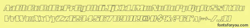 Galacticstormoutital Font – Black Fonts on Yellow Background