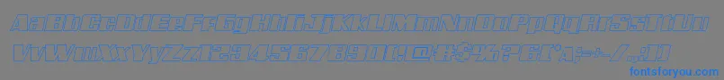 Galacticstormoutital Font – Blue Fonts on Gray Background