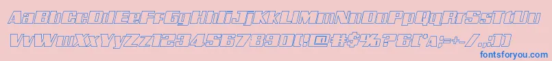 Galacticstormoutital Font – Blue Fonts on Pink Background