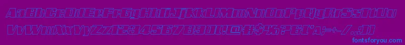 Galacticstormoutital Font – Blue Fonts on Purple Background