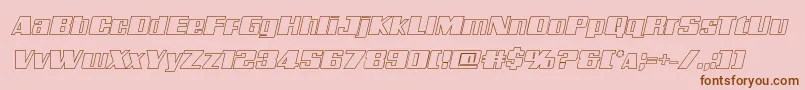 Galacticstormoutital Font – Brown Fonts on Pink Background