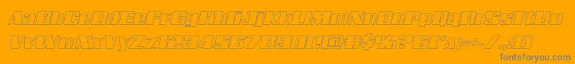 Galacticstormoutital Font – Gray Fonts on Orange Background