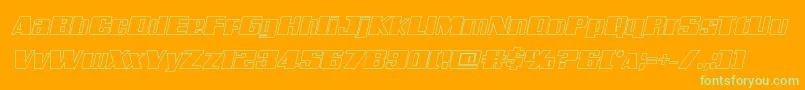 Galacticstormoutital Font – Green Fonts on Orange Background