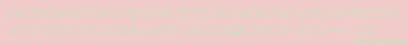 Galacticstormoutital Font – Green Fonts on Pink Background