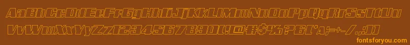 Galacticstormoutital Font – Orange Fonts on Brown Background