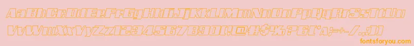 Galacticstormoutital Font – Orange Fonts on Pink Background