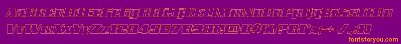 Galacticstormoutital Font – Orange Fonts on Purple Background