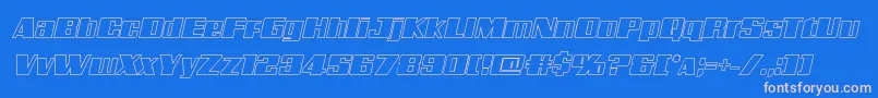 Galacticstormoutital Font – Pink Fonts on Blue Background