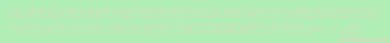 Galacticstormoutital Font – Pink Fonts on Green Background