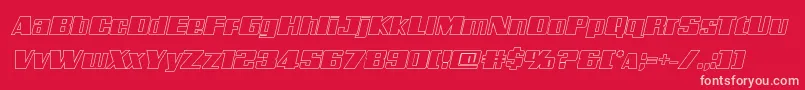 Galacticstormoutital Font – Pink Fonts on Red Background