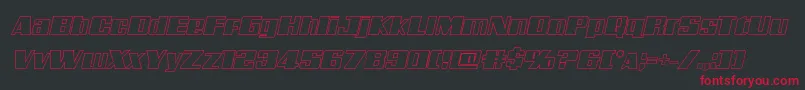 Galacticstormoutital Font – Red Fonts on Black Background