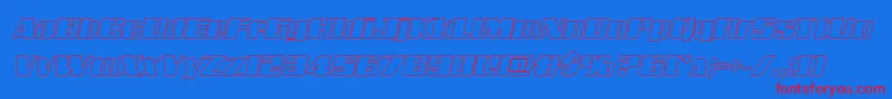 Galacticstormoutital Font – Red Fonts on Blue Background