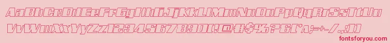 Galacticstormoutital Font – Red Fonts on Pink Background