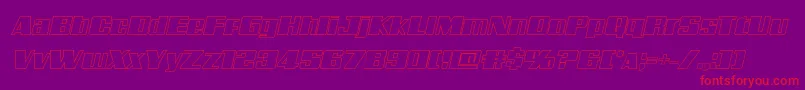 Galacticstormoutital-fontti – punaiset fontit violetilla taustalla