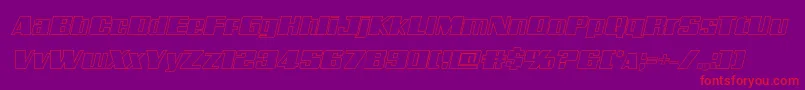 Galacticstormoutital Font – Red Fonts on Purple Background