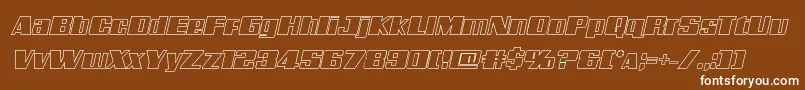 Galacticstormoutital Font – White Fonts on Brown Background