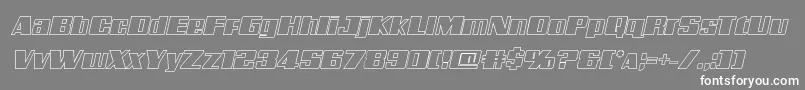 Galacticstormoutital Font – White Fonts on Gray Background