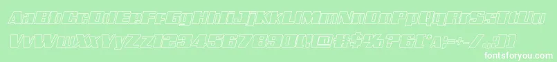 Galacticstormoutital Font – White Fonts on Green Background