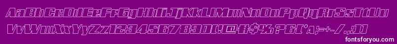 Galacticstormoutital Font – White Fonts on Purple Background