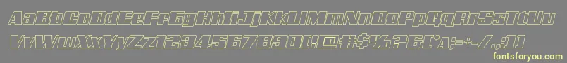 Galacticstormoutital Font – Yellow Fonts on Gray Background