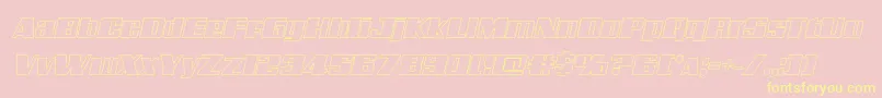 Galacticstormoutital Font – Yellow Fonts on Pink Background
