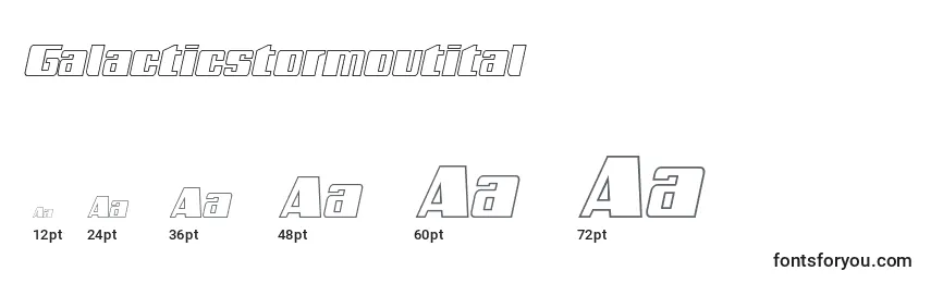 Galacticstormoutital Font Sizes
