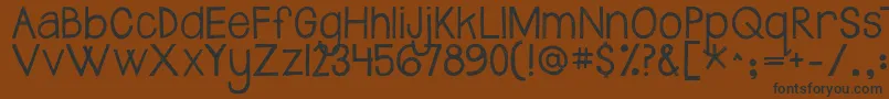 Jandasafeandsound Font – Black Fonts on Brown Background