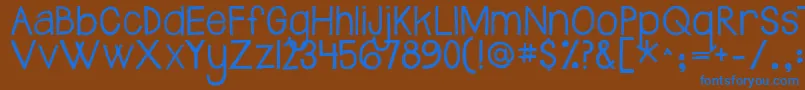 Jandasafeandsound Font – Blue Fonts on Brown Background