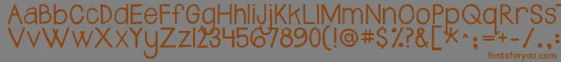 Jandasafeandsound Font – Brown Fonts on Gray Background