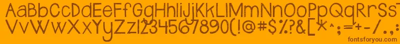 Jandasafeandsound Font – Brown Fonts on Orange Background