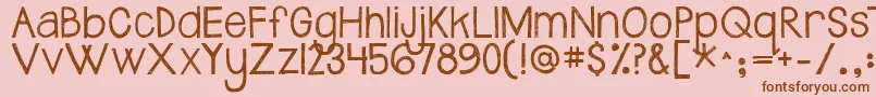More about Jandasafeandsound Font Jandasafeandsound Font – Brown Fonts on Pink Background